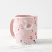 Schöne Tier-Schwanensee-Botanik-Kinder Tasse (Vorderseite Links)
