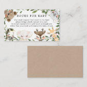 Schöne Tierbücher für Baby-Duschkarte Begleitkarte (Vorne/Hinten)