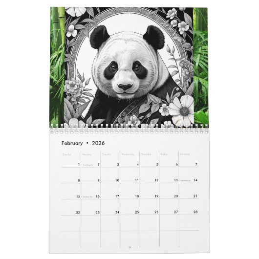 Schöne Tiere der Welt 2025 Kalender (Feb 2026)