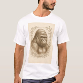 Schöne Tierskizze von Gorilla T-Shirt