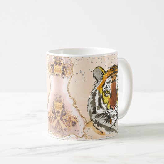 Schöne Tiger-Jungle-Safari-Tasse, Cup Kaffeetasse (VorderseiteRechts)