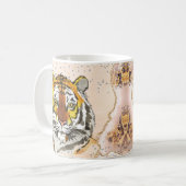 Schöne Tiger-Jungle-Safari-Tasse, Cup Kaffeetasse (Vorderseite Links)