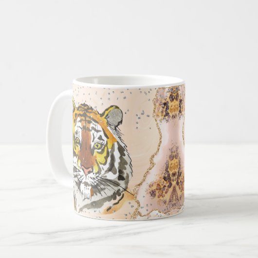 Schöne Tiger-Jungle-Safari-Tasse, Cup Kaffeetasse (Vorderseite Links)