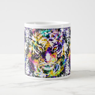 Schöne Tiger-Kaffee-Tasse Farbiger Tiger Jumbo-Tasse