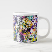 Schöne Tiger-Kaffee-Tasse | Farbiger Tiger Jumbo-Tasse (Rechts)