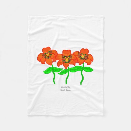 Schöne Tiger-Lilien-Fleece-Decke Fleecedecke (Vorderseite)