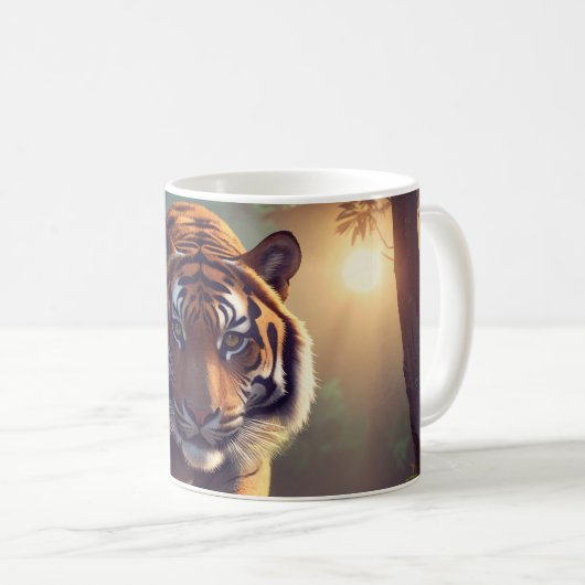 Schöne Tiger-Tasse Kaffeetasse (VorderseiteRechts)
