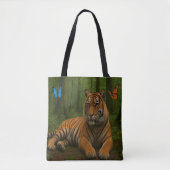 Schöne Tiger-Tragetasche Tasche (Vorderseite)