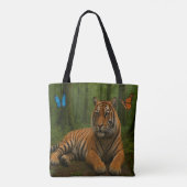 Schöne Tiger-Tragetasche Tasche (Rückseite)