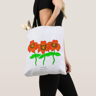Schöne Tigerlilien überall auf der Drucktasche Tasche