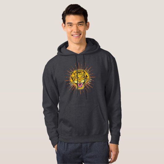 Schöne Tigermänner Hoodie (Vorne ganz)