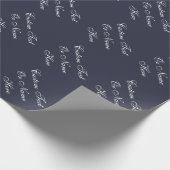 Schöne Tinte, blaues Indigosystem und weißer Indiv Geschenkpapier (Ecke)