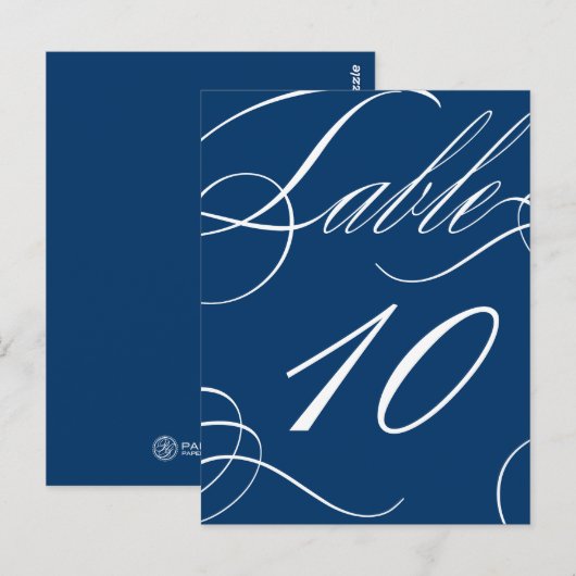 Schöne Tischnummer (benutzerdefinierbarer Hintergr (Vorne/Hinten)