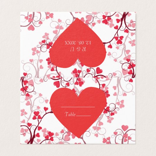 Schöne Tischnummern (Außenseite Aufgefaltet)