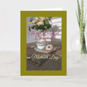 Schöne Tochter, glückliche Mutter Tageskarte Karte (Vorderseite)