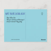 Schöne Toilette Fragend Wie geht es? Postkarte (Rückseite)