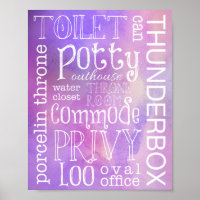 Schöne Toilette Lila Rosa Aquarellbad Zeichen