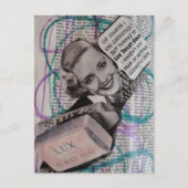 Schöne Toilettenseife Frau Collage Postkarte (Vorderseite)