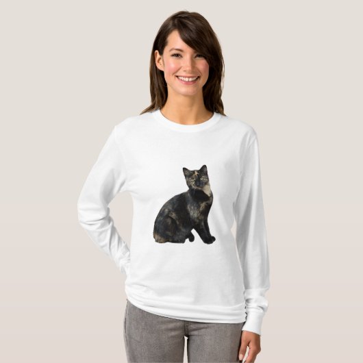 Schöne Tortie Cat, Tortoiseshell, Katze, Kitten T-Shirt (Vorne ganz)