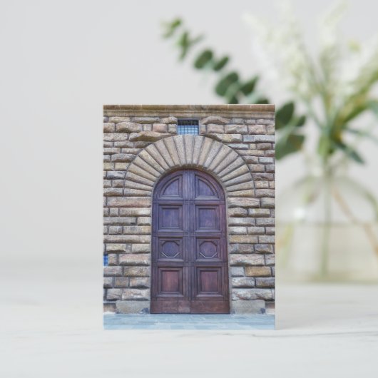 Schöne toskanische Türe | Florenz Italien Postkarte (Stehend Vorderseite)