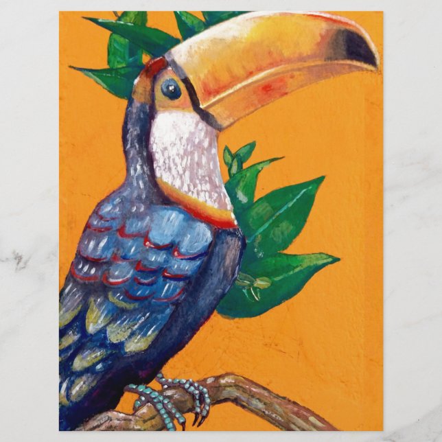 Schöne Toucan Bird Malerei (Vorderseite)