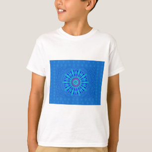 Schöne traditionelle blaue Vektor-Musterkunst-Des T-Shirt