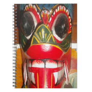 Schöne traditionelle sri-lankische Feuermasken-Kun Notizblock