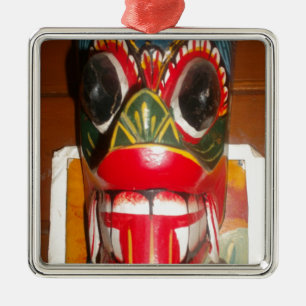 Schöne traditionelle sri-lankische Feuermasken-Kun Ornament Aus Metall