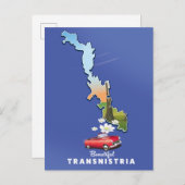 Schöne Transnistrien-Karte Einladungspostkarte (Vorne/Hinten)