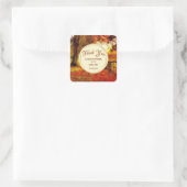 Schöne Trasse Herbst farbenfrohe Bäume Hochzeit im Quadratischer Aufkleber (Tasche)