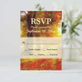 Schöne Trasse Herbst farbenfrohe Bäume Hochzeit im RSVP Karte (Stehend Vorderseite)