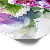 Schöne Trauben Wasserfarbe Poster (Ecke)