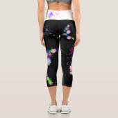 Schöne Träume Moderne Moderne Wirbel Aquarell Capri Leggings (Rückseite)