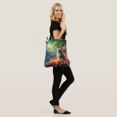 Schöne träumerische Schmetterlinge & Katze Tasche (Am Model)
