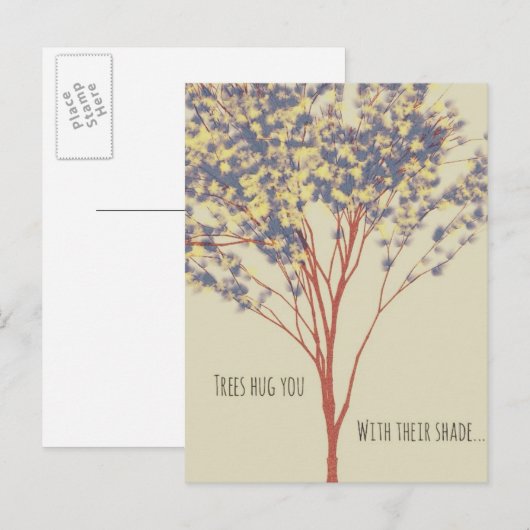 Schöne Tree Kunst Zitat Postkarte (Vorne/Hinten)
