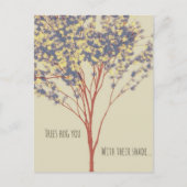 Schöne Tree Kunst Zitat Postkarte (Vorderseite)