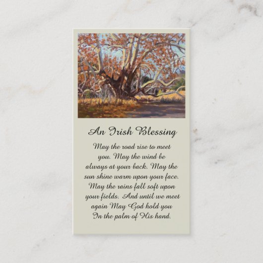 Schöne Tree Portrait Beileid Memorial Card Visitenkarte (Vorderseite)