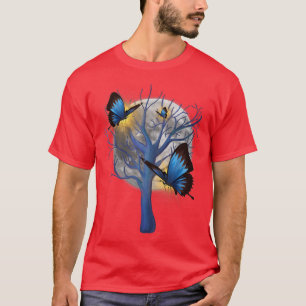 Schöne Tree verzauberte Schmetterlinge T-Shirt