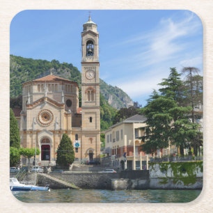 Schöne Tremezzo See Como Italien Rechteckiger Pappuntersetzer