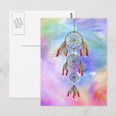 Schöne trendige Federn aus der Traumwelt Postkarte (Vorne/Hinten)