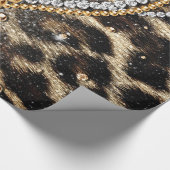 Schöne trendige Leoparden Imitate Tierdruck Geschenkpapier (Ecke)