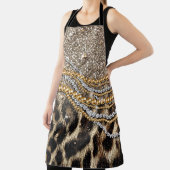 Schöne trendige Leoparden Imitate Tierdruck Schürze (InSitu)