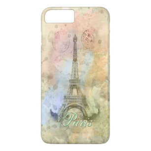 Schöne trendige Mädchen Vintage Eiffelturm Frankre iPhone 8 Plus/7 Plus Hülle