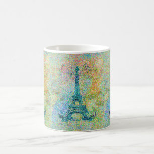 Schöne trendige Mädchen Vintage Eiffelturm Frankre Kaffeetasse