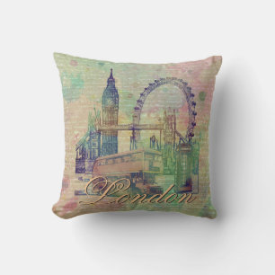 Schöne trendige Vintage Londoner Sehenswürdigkei Kissen