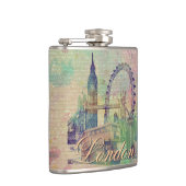 Schöne trendige Vintage Londoner Sehenswürdigkeite Flachmann (Rechts)