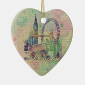 Schöne trendige Vintage Londoner Sehenswürdigkeite Keramikornament (Rechts)