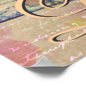 Schöne trendige Vintage Londoner Sehenswürdigkeite Poster (Ecke)