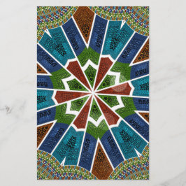 Schöne trendy asiatische Textil Design Kunst druck Briefpapier