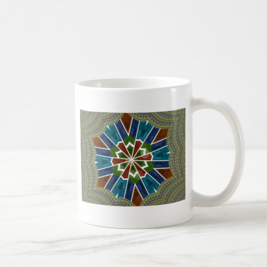 Schöne trendy asiatische Textil Design Kunst druck Kaffeetasse (Rechts)